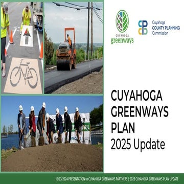 Cuyahoga Greenways Plan: 2025 Update process