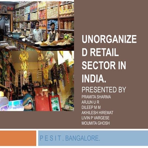 unorganised retail sector in india