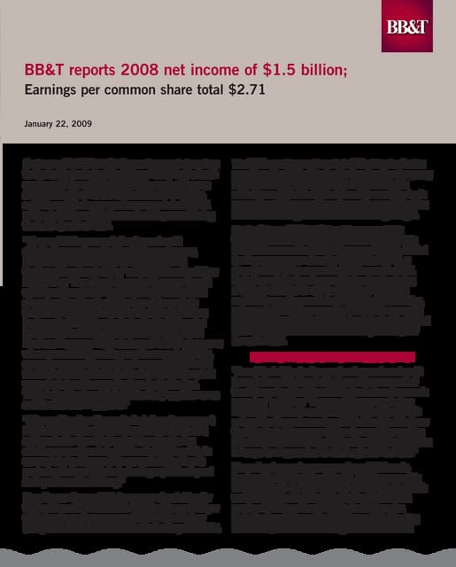 BBTsq4 2008 Fourth Quarte 2008 Shareholders_Report