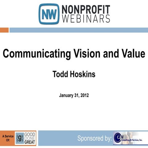 Communicating Vision and Value