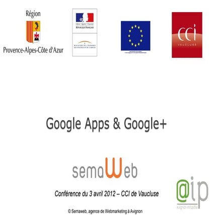 Google + et Google Apps