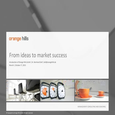 Orange Hills GmbH: Transformation of business models