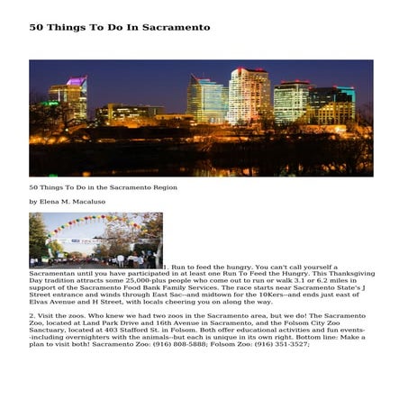 50 Things To Do In Sacramento