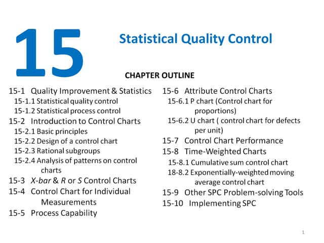 15  statistical quality control
