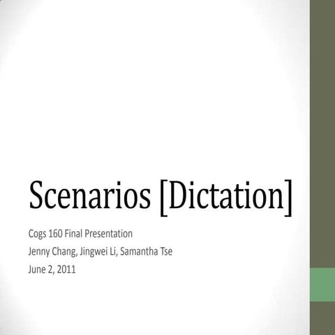 160 scenarios [dictation]