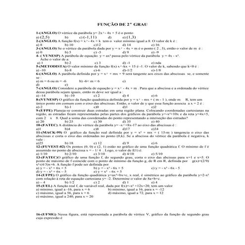 Exercícios de Função 2 grau.doc