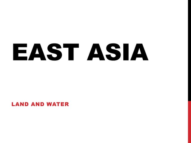 18.1 East Asia Physical Geography