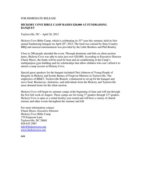 Press Release Published in Newspaper - Josh N