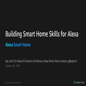 Building Smart Home skills for Alexa