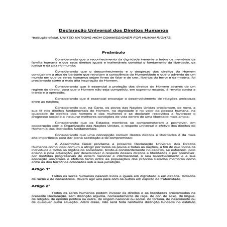 1948 declaração universal dos direitos humanos