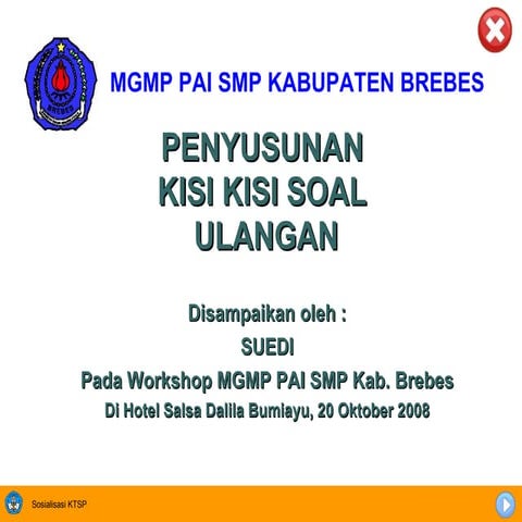 Penyusunan Kisi-kisi Soal