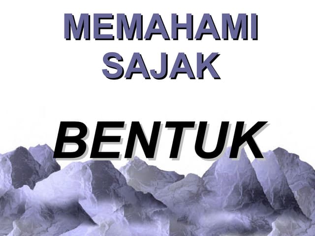 1 Bentuk Sajak