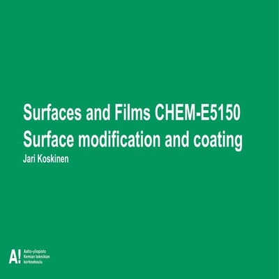 PVD Film deposition - Surface treatment technology