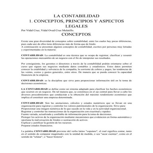 1 Contabilidad, Conceptos, Principios Y Aspectos Legales