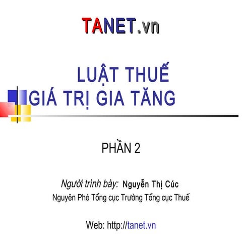 TANET - Thuế TNCN - Phần 2