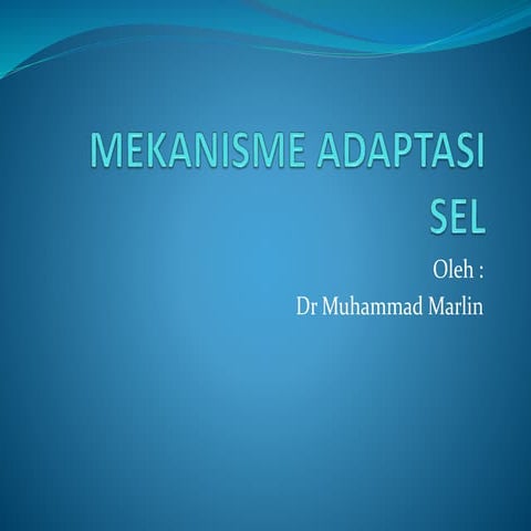 2. mekanisme adaptasi sel