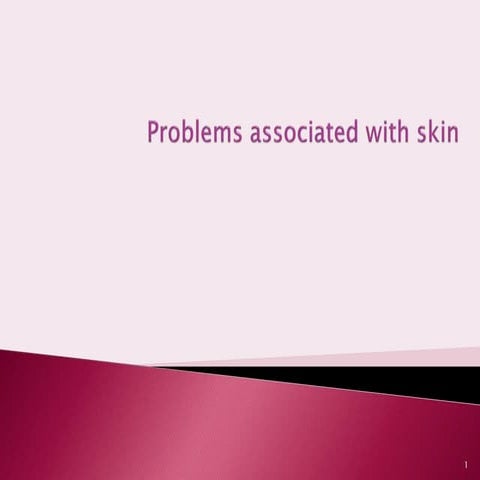 problems associated with skin[ as per Pharmaceutics]