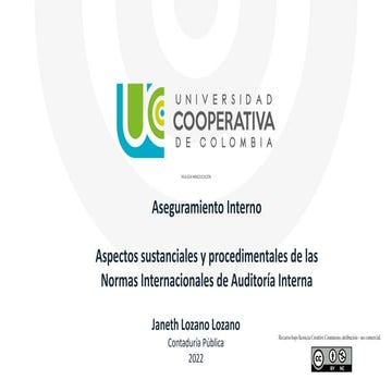 2.Aseguramiento Interno - Normas básicas ética y contables