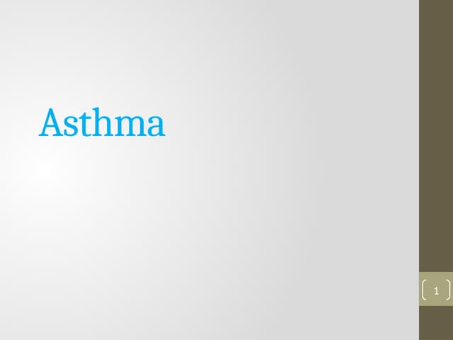 2.Asthma in medicine and about asthmatic disease