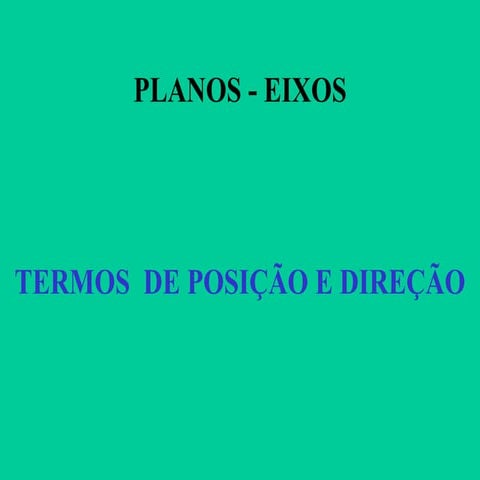 Aula 2 Anatomia -  Planos e Eixos