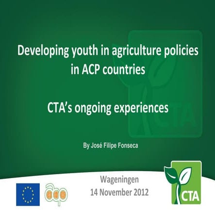 Developing youth in agriculture policies