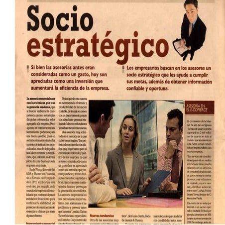 Socio estratégico, asesoría en el e-commerce