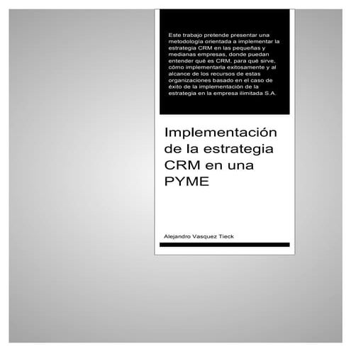 Implementación Estrategia CRM en una PYME