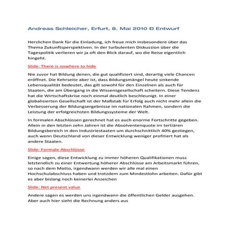 Zukunft von Bildung - Kernthesen