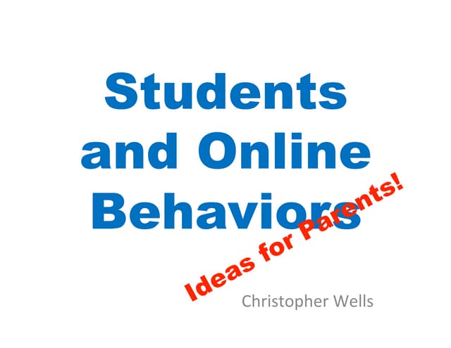 2010 student & online behaviors