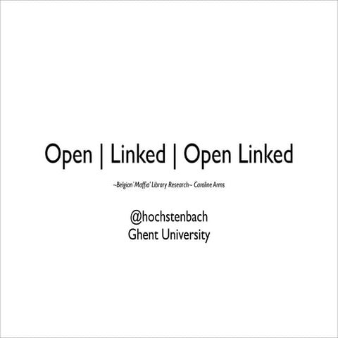 Open | Linked | Open Linked data