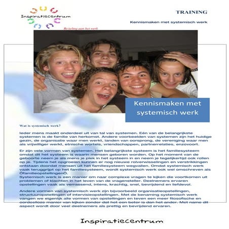 Kennismaken met Systemisch Werk