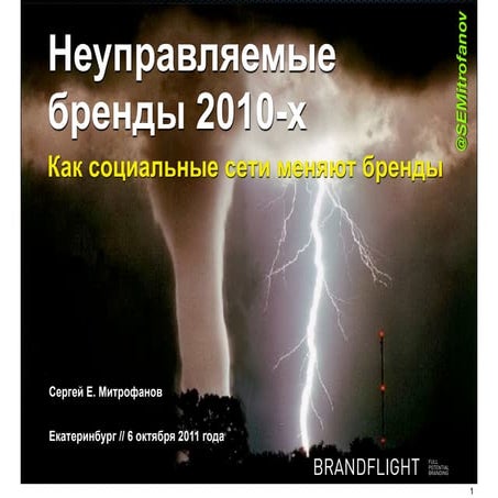 Неуправляемые бренды 2010, Митрофанов, Brandflight