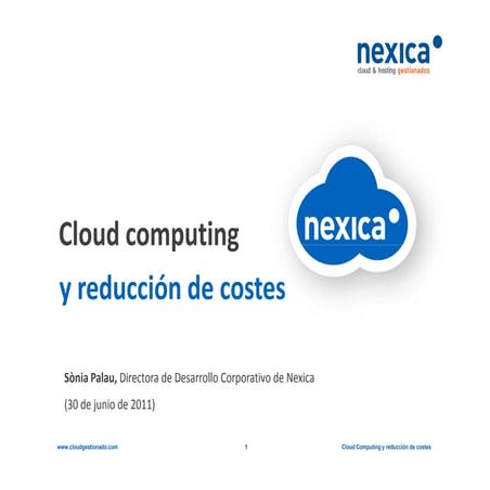 Cloud computing y reducción de costes