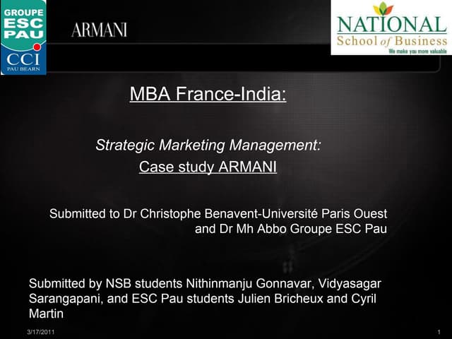 2011 esc pau armani final ppt