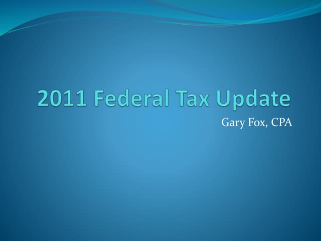 2011 federal tax update