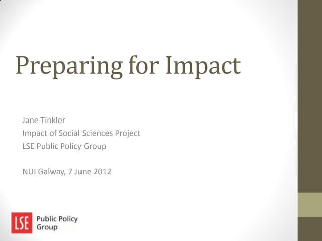 2012.06.07 Maximising the Impact of Social Sciences Research