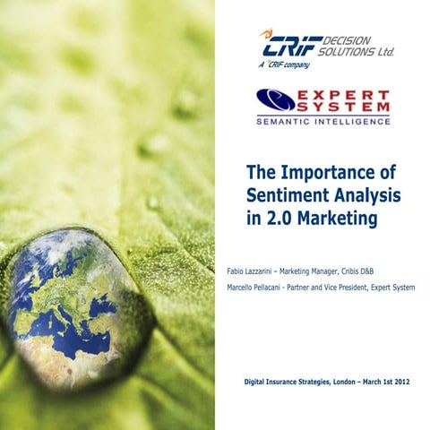 The importance of sentiment analysis in 2.0 marketing