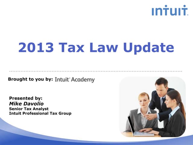 Important Tax Law Changes for TY13