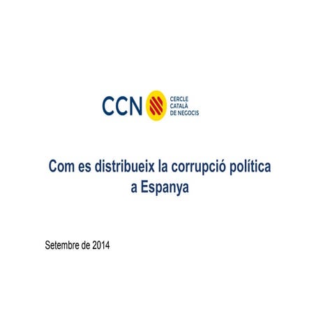 Com Es Distribueix la Corrupció Política a Espanya
