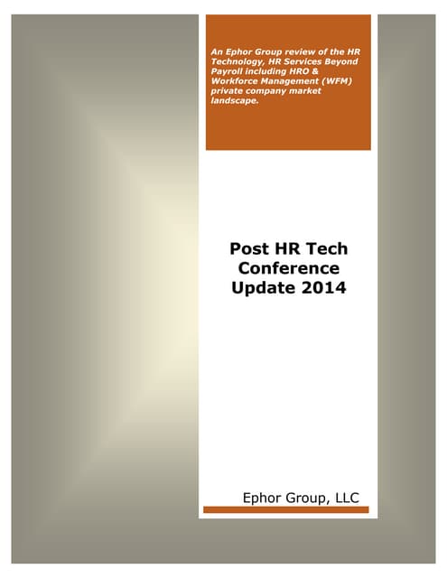 Beyond Payroll Market Sector Findings Post HRTech 