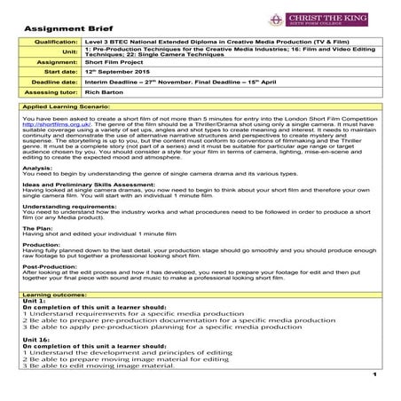 2015  2016 assignment brief 1,16, 22