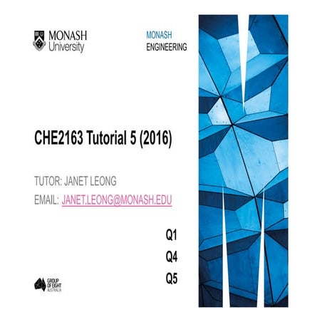 2016 CHE2163 Tutorial 5