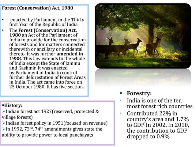forest conservation act 1980
