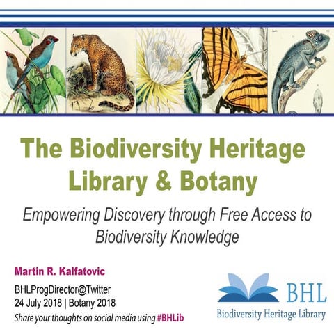 The Biodiversity Heritage Library & Botany: Empowering Discovery through Free Access to Biodiversity Knowledge