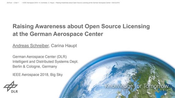 Raising Awareness about Open Source Licensing at the German Aerospace Center