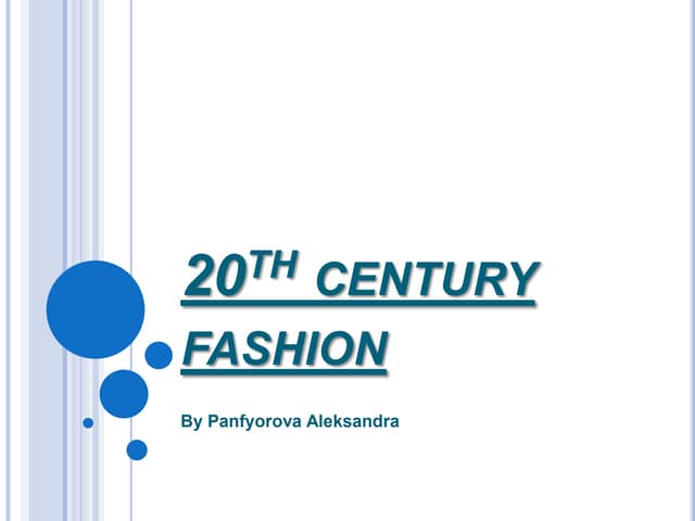 20th century fashion