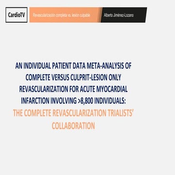 Revascularización completa vs. lesión culpable