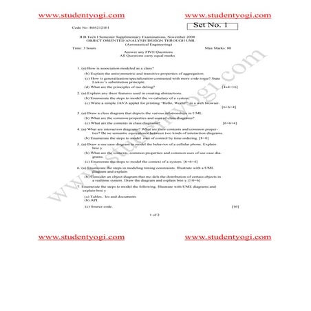 212101 Object Oriented Analysis Design Through Uml