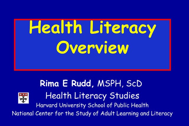HEALTH LITERACY______pptxhhzskawosjxjnssnwh