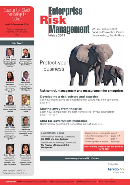 Enterprise Risk Management Africa 2011 brochure